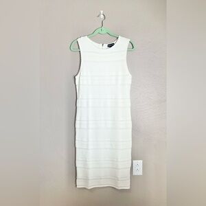 Whitney Port Ivory Pointelle Column Knit Dress